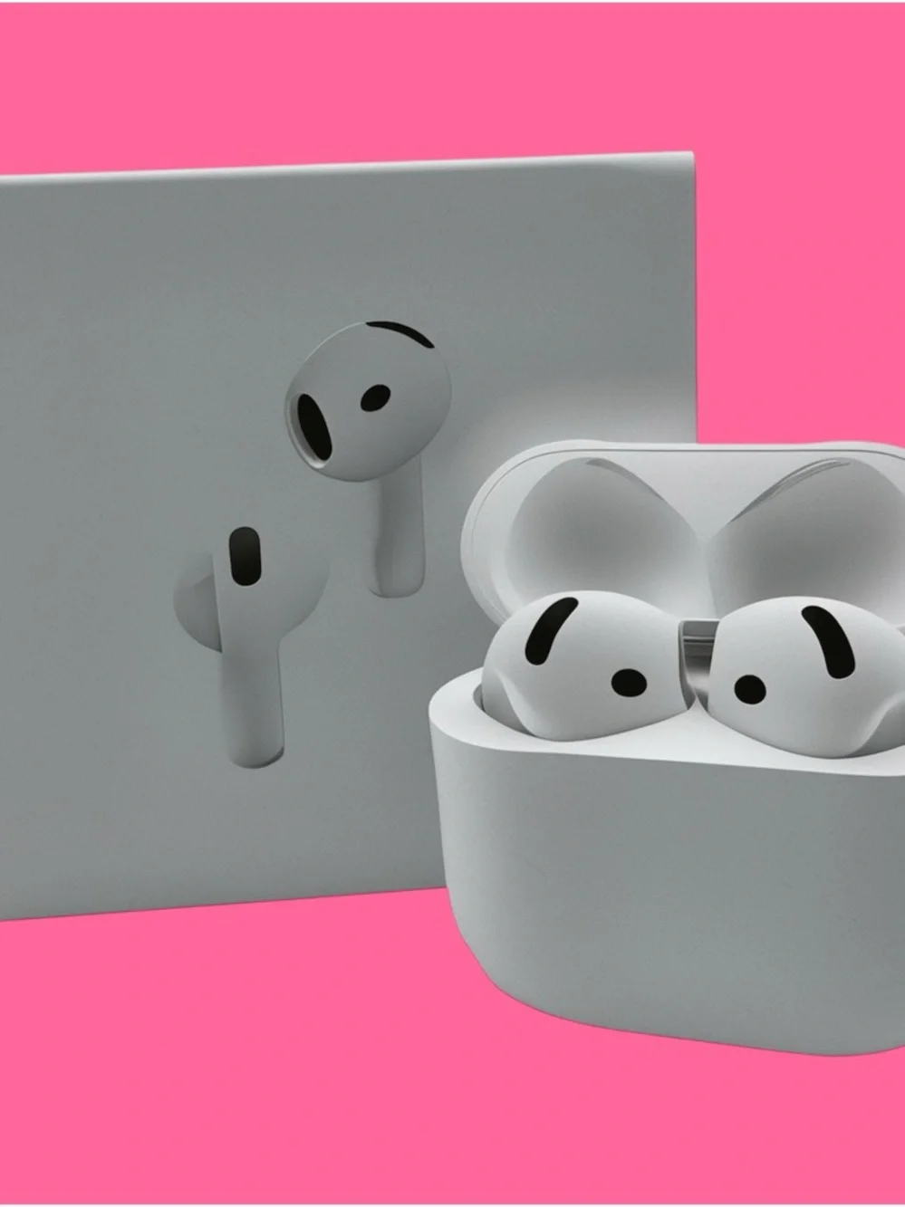 White True Wireless Earbuds with Charging Case